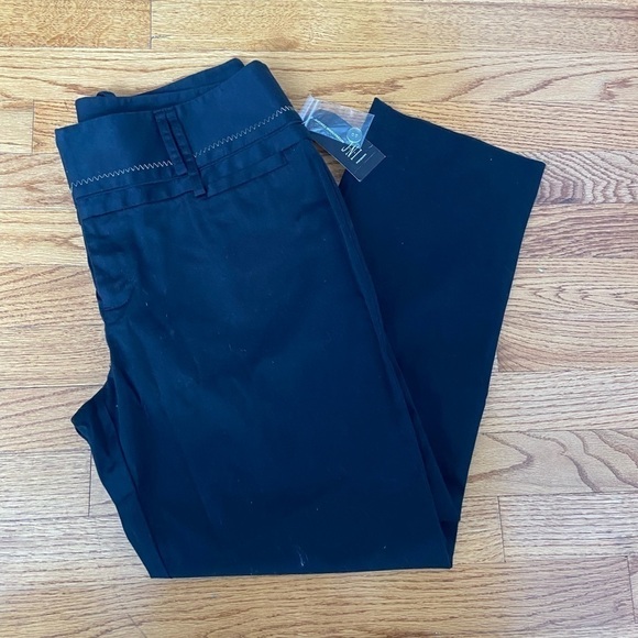 INC International Concepts Black Women’s Career Size 10 Black Pants Straight Leg - Picture 1 of 6